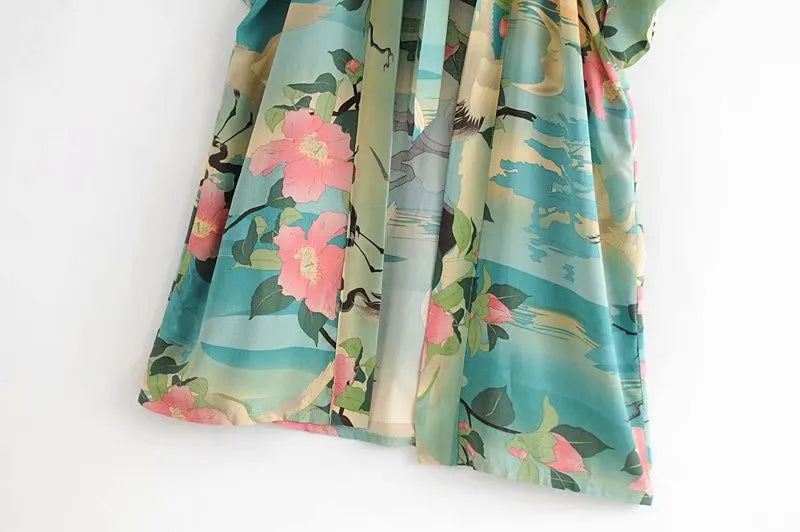 Pyjama en coton style Kimono