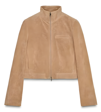 Veste courte en daim