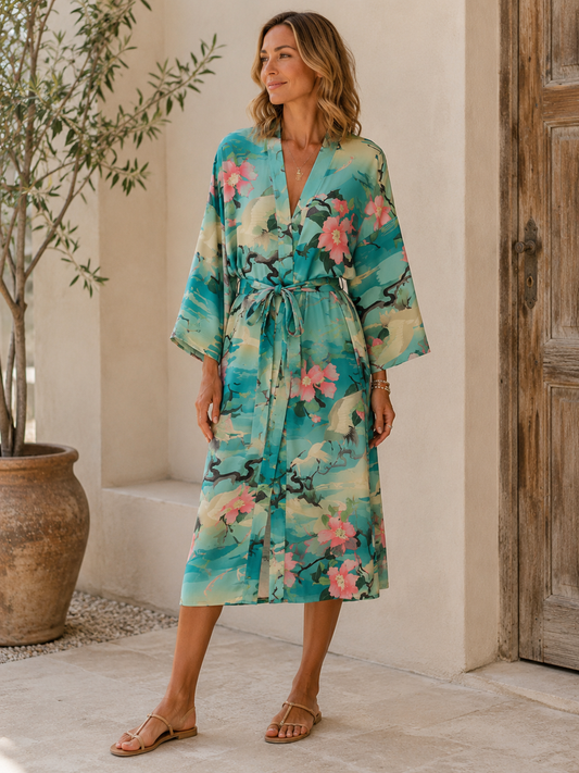 Pyjama en coton style Kimono