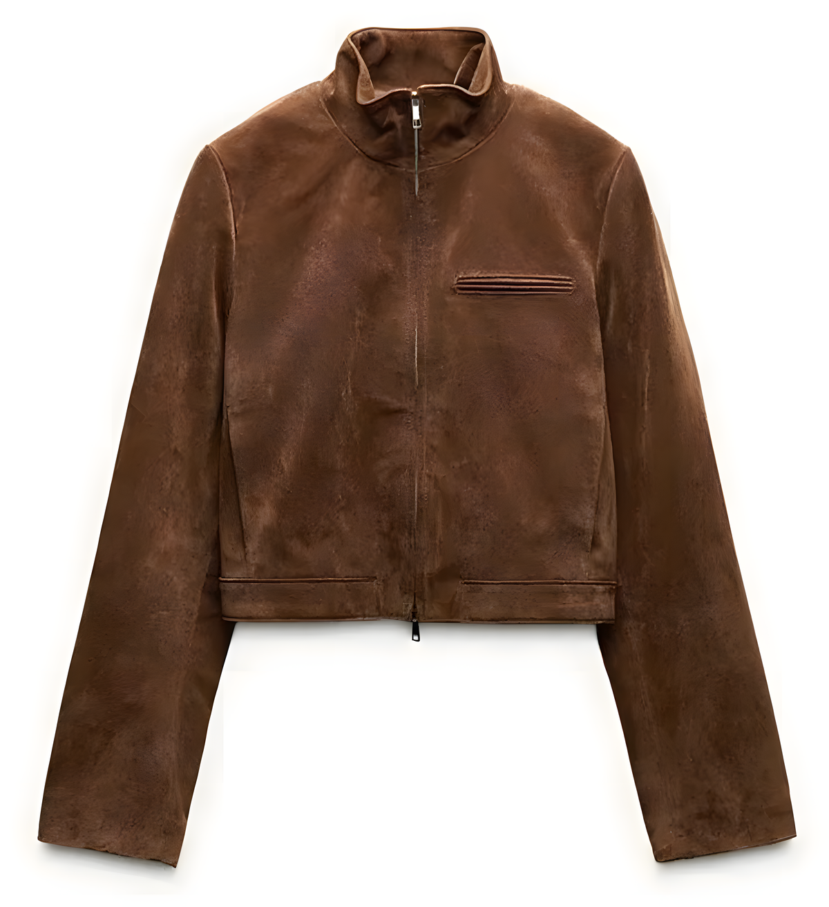 Veste courte en daim