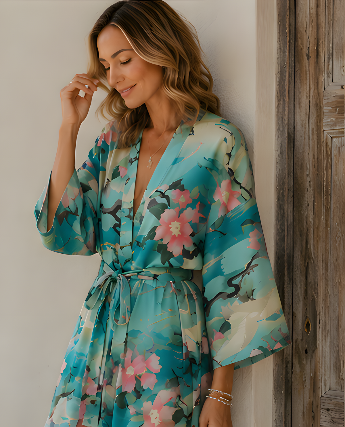 Pyjama en coton style Kimono