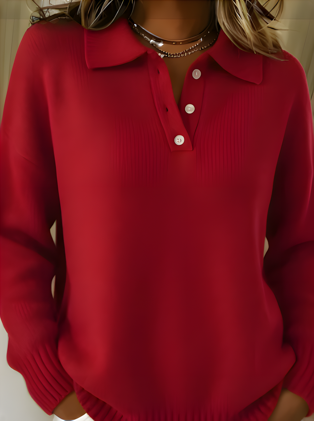 Pull à col imprimé