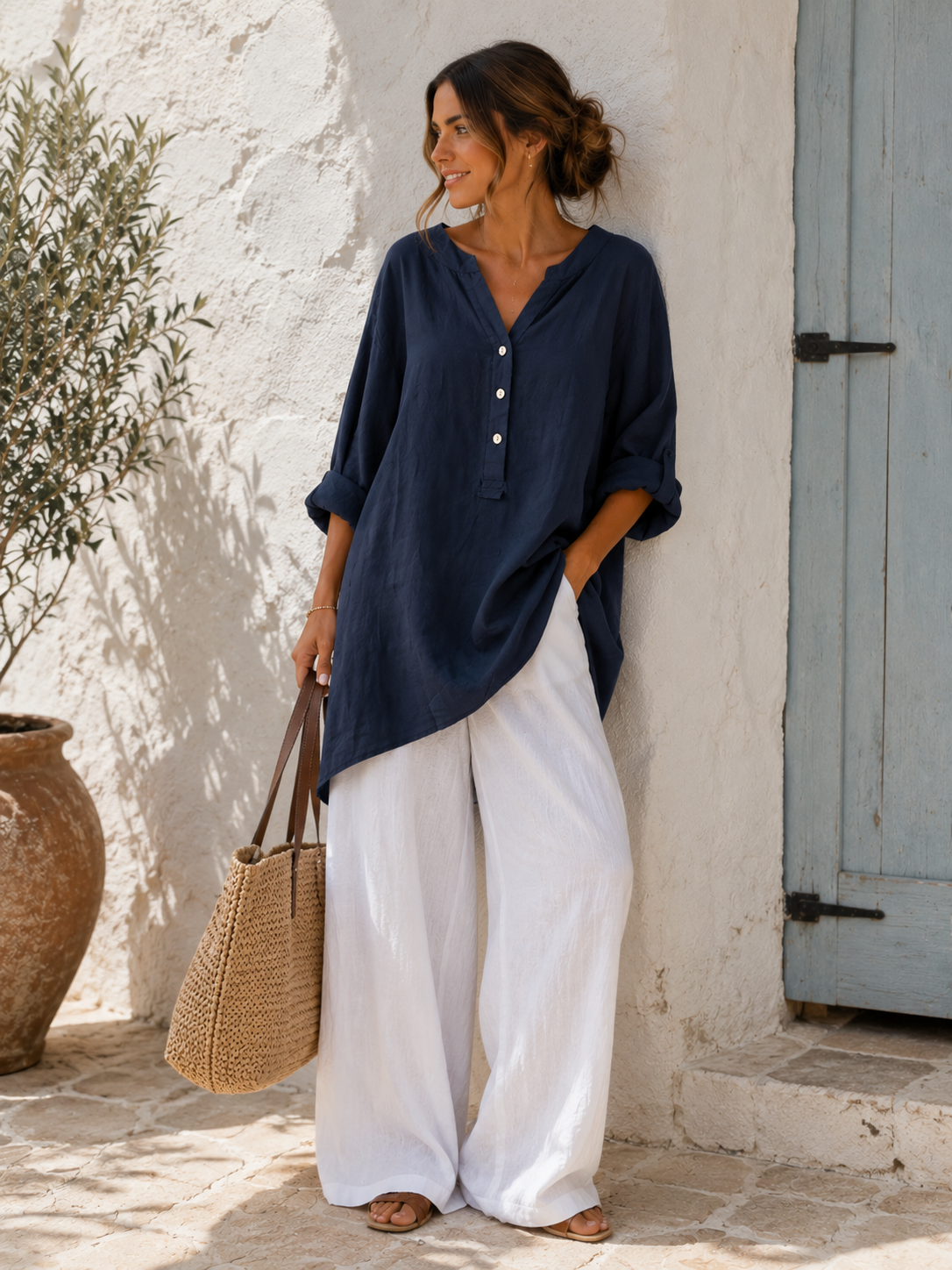 Chemise décontractée en coton