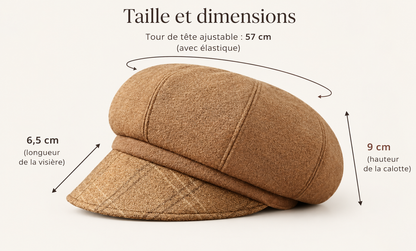 Casquette gavroche en laine