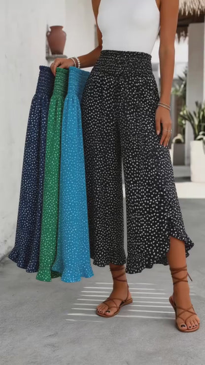 Pantalon décontracté à pois